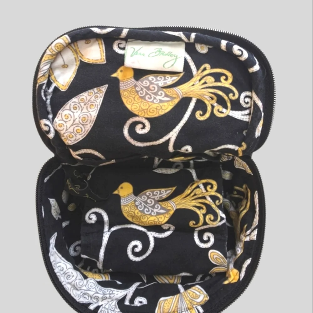 Vera Bradley Retired Yellow‎ Bird Pattern Tote With Bonus Travel Jewelry …